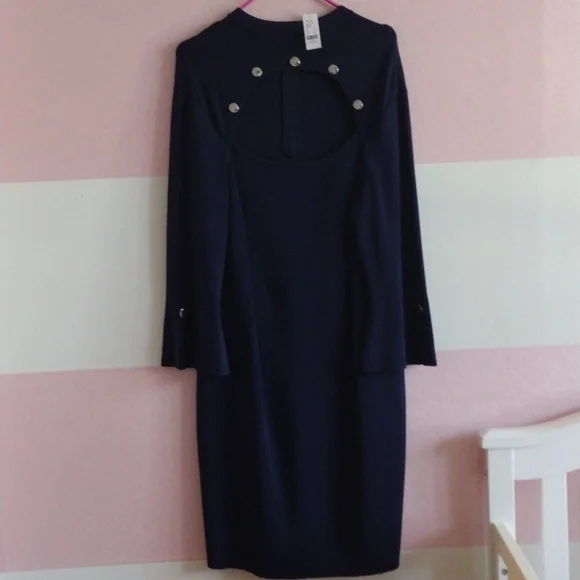 New York and Company Cut Out Sweater Dress - Picture 2 of 6